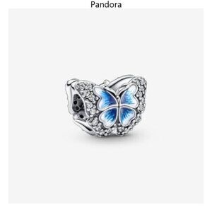 Pandora Blue Butterfly Sparkling Charm